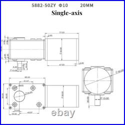 Electric Gear Motor Controller 12/24VHigh Torque Worm Gear Speed Reducer Gearbox Electric Gear Motor Controller 12/24VHigh Torque Worm Gear Speed Reducer Gearbox