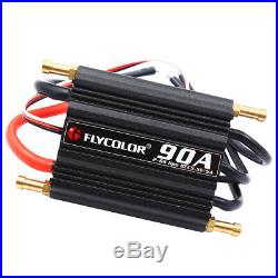 FlyMonster 90A Waterproof Brushless ESC with SBEC RC Boat Motor Speed Control