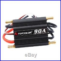 FlyMonster 90A Waterproof Brushless ESC with SBEC RC Boat Motor Speed Control