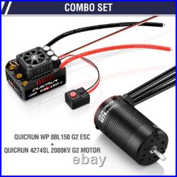 HOBBYWING QuicRun 150A 3-6S Brushless ESC 2000KV 2600KV Motor for 1/8 RC Car HOBBYWING QuicRun 150A 3-6S Brushless ESC 2000KV 2600KV Motor for 1/8 RC Car