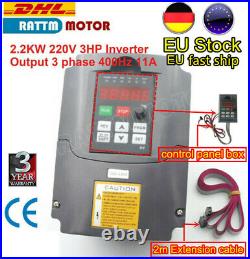 HY? 2.2KW 3HP Inverter VFD 10A 220V Motor Speed Control single phase to 3 phase HY? 2.2KW 3HP Inverter VFD 10A 220V Motor Speed Control single phase to 3 phase