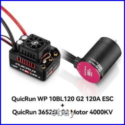 HobbyWing QuicRun 10BL120 G2 120A ESC 3652 3660 Sensorless Brushless Motor