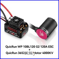 HobbyWing QuicRun 10BL120 G2 120A ESC 3652 3660 Sensorless Brushless Motor