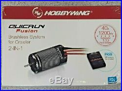 Hobbywing QuicRun Fusion FOC 2-in-1 ESC & Motor System (1200Kv) 30120400 New