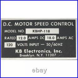 KB Electronics KBHP-118 D. C. Motor Speed Control 18A 120V
