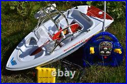 Large Yacht Malibu Radio Remote Control Racing Speed Boat 130 Motor 1/32 Scale