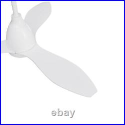 Modern 48 in White Ceiling Fan Light With Remote Control Timer 5 Speed DC Motor
