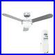 Modern Ceiling Fan with Light 42 Inch Silver Remote Control 3 Speed Setting LED
