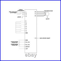 Motor Speed Controllers AC 220V 4KW Motor Speed Controller Single Phase VFD