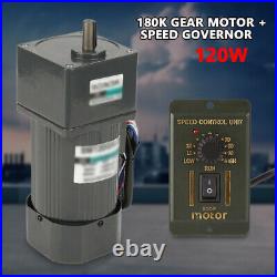 New 180K AC Gear Motor Electric Motor CWithCCW Variable Speed Controller 220V 120W