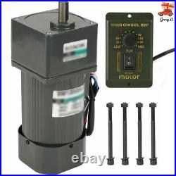 New 220V 120W 5K AC Gear Motor Electric Motor Variable Speed Controller 0-270RPM