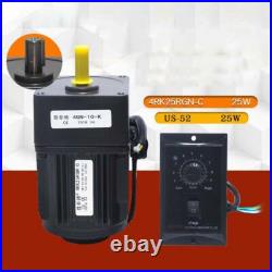 New 220V Adjustable Speed Motor AC Gear Motor Reversible Motor with Controller
