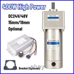 New 400W 15/18mm High Power DC Deceleration Motor Speed Adjustable WithController