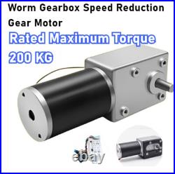 New DC 12V/24V Worm Gear Speed Reducer Gearbox Electric Gear Motor High Torque New DC 12V/24V Worm Gear Speed Reducer Gearbox Electric Gear Motor High Torque