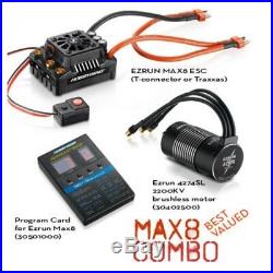 New Hobbywing MAX8 ESC Combo with EZRUN 2200KV Motor with Traxxas Plug