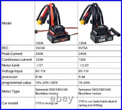 New ROCKET-RC 130A Brushless ESC Program Card for 1/10 RV Car 380/390/540 Motor