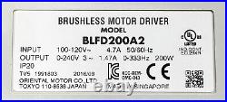 Oriental BLF6200A-30FR Brushless DC Motor Speed Control System +BLFD200A2 Driver Oriental BLF6200A-30FR Brushless DC Motor Speed Control System +BLFD200A2 Driver