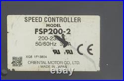 Oriental Motor FSP200-2 Speed Controller G20 200-230V 50/60Hz 3.1A