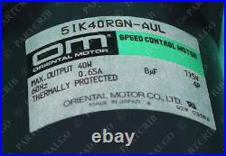 Oriental Motors, 5IK40RGN-AUL, Speed Control Motor 40W 115V 4P NEW