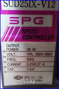 SPG Digital AC Motor Speed Control 25Watt - 240AC Supply - SUD251X-V12