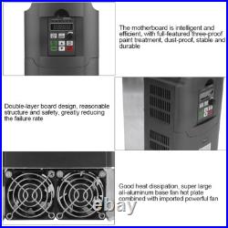 Single to 3 Phase Variable Frequency Drives 7.5KW 220V 380V Motor Speed Control
