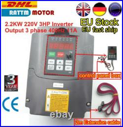 UK? HY VFD Frequency 2.2KW 220V Single to 3Phase Motor Inverter Speed Controller UK? HY VFD Frequency 2.2KW 220V Single to 3Phase Motor Inverter Speed Controller