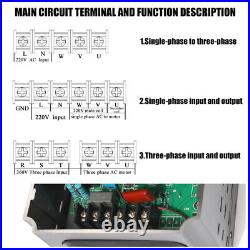 VFD Frequency Speed Controller 2.2KW 220V AC Motor Drive Variable Inverter Y2K3