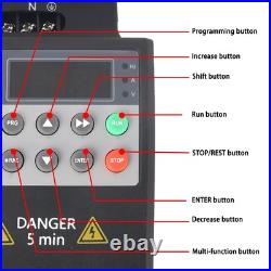 VFD Frequency Speed Controller 2.2KW 220V Single to 3Phase Motor Inverter Drive VFD Frequency Speed Controller 2.2KW 220V Single to 3Phase Motor Inverter Drive