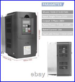 VFD Frequency Speed Controller 2.2kW 220V Single to 3-Phase Motor Inverter