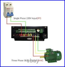 VFD Frequency Speed Controller 2.2kW 220V Single to 3-Phase Motor Inverter