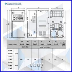 VFD Inverter Motor Speed Controller Output Frequency 0-999Hz For Pumps