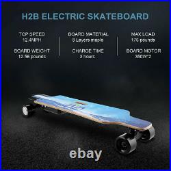 VIVI Electric Skateboard E-Skateboard WithRemote Control, 350W2 Motor 3 Speed mode