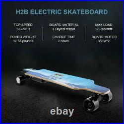 VIVI Electric Skateboard E-Skateboard withRemote Control, 350W2 Motor 30KM/H Speed