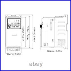 Variable Frequency Drive 2.2KW 3 Phase Motor Speed Controller High Accuracy