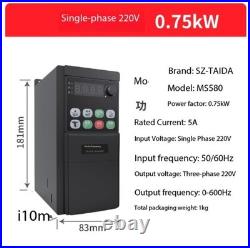 Variable Frequency Drive A600 Fan & Pump Low-Power 2.2kW Motor Speed Controller