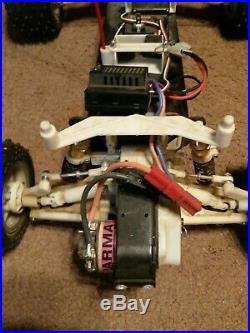 Vintage Traxxas RC Truck Graphite Chassis Parma Motor Futaba Speed Controller
